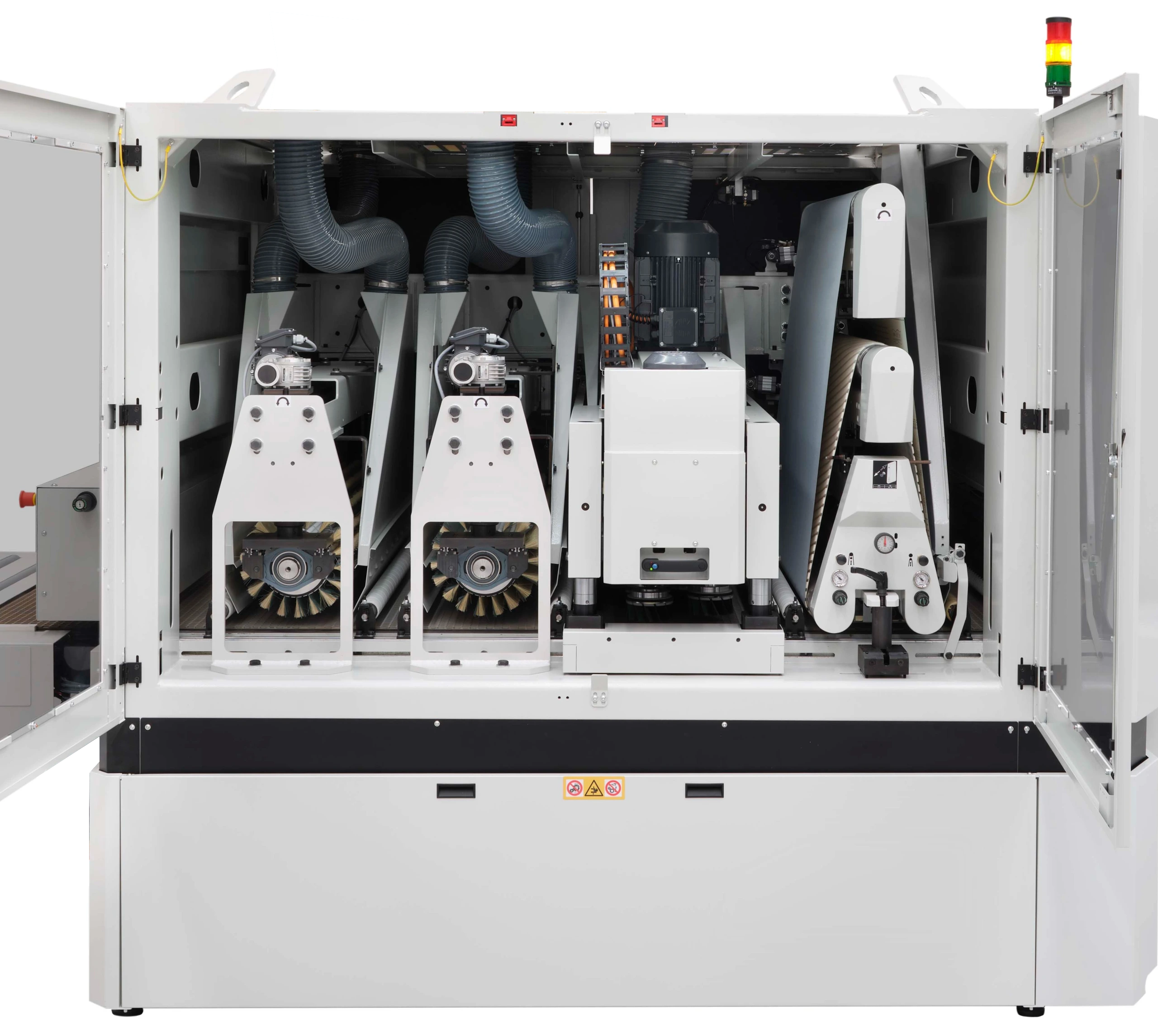 ;Vertikálne a pozdĺžne flexi kefy sú navrhnuté na presné brúsenie tvarovaných panelov s konzistentnými a rovnomernými výsledkami.