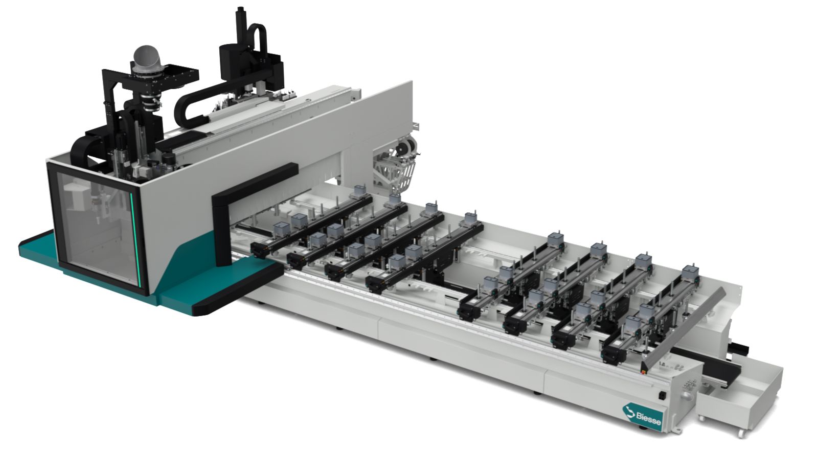 CNC s tvarovým olepováním